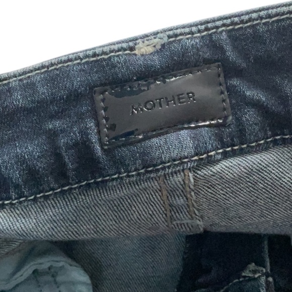 MOTHER The High Waisted Looker Ankle Fray Denim Jeans In Cat Attack 26 - Picture 4 of 12